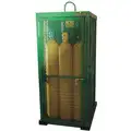 Saftcart Storage Cage,w/Firewall,32"Wx42"Dx85"H: 12 Vertical Cylinders, 32 in x 42 in x 85 in, Steel