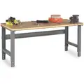 Tennsco Bolted Workbench, Shop Top, 30" Depth, 27-7/8" to 35-3/8" Height, 60" Width, 1900 lb. Load Capacity