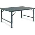 Adjustable Height Work Table, Steel, 30" Depth, 28" to 42" Height, 60" Width,2000 lb. Load Capacity