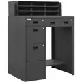Shop Desk: Pedestal/Panel Desk, 29 in x 39 in x 52 7/8 in, 4 Drawers, 1 Shelves, 0 Doors