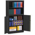 Tennsco Storage Cabinet: 72 in H, 36 in W, 18 in Dp, Black