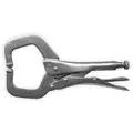 Westward Locking C-Clamp: 2 in Max. Opening, 1 1/8 in Throat Dp, 500 lb, 6 in Nominal Clamp Size