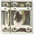 Rotary Non-locking Cabinet & Cupboard Latch, 2-3/4"H x 1-3/4"W, Bright Brass Plated Finish