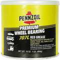 Pennzoil Premium Red Wheel Bearing Grease, 1 Lb Tub, NLGI Grade: 2