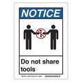 Condor Polyester Coronavirus Prevention Wall Sign with Notice Header; 10" H x 7" W