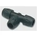 Tubing Fitting: Polyamide, Push-to-Connect x Push-to-Connect x Push-to-Connect, Black, Metric