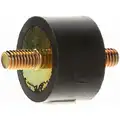 Cylindrical Vibration Isolator: Male Threads Both Ends, 1 9/16 in Cylinder Dia.