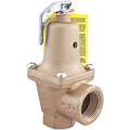 Safety Relief Valve: Iron, FNPT, FNPT, 3/4 in Inlet Size, 1 in Outlet Size, 30 to 75 psi