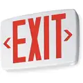 LED Universal Exit Sign with Battery Backup, Red Letters and 1 or 2 Sides, 7-5/8" H x 11-3/4" W