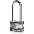 Master Lock Alike-Keyed Padlock, Extended Shackle Type, 2-1/2" Shackle Height, Silver