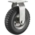 Light Duty, Rigid Plate Caster with Pneumatic Wheels; 200 lb. Load Rating, 6" Wheel Dia.