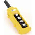 KH Industries 4-Button User Configurable Pendant Push Button Station, 1NO, NEMA Rating 4X, Yellow