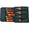 Wiha Tools Insulated Tool Kit: 11 Pieces, Electrical and Teleco mm Tools/Pliers/Screwdrivers, Pouch