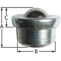 1-3/16" x 1-3/16" x 13/16" Zinc Plated Steel Drop In with 33 Lb. Working Load Limit
