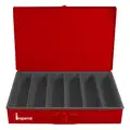 Imperial Steel Parts Drawer, 6 Compartments, Red