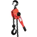 Lever Chain Hoist, 6000 lb. Load Capacity, 15 ft. Hoist Lift, 1-29/64" Hook Opening