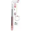 Dwyer U-Inclined Analog Manometer; Pressure Range: -0.20 to 2.6 in wc, 0 to 16 in wc,  Slack Tube Length