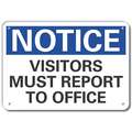 Employees and Visitors, Notice, Recycled Plastic, 10" x 14", With Mounting Holes