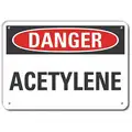 Lyle Recycled Aluminum Chemical Identification Sign with Danger Header, 7" H x 10" W