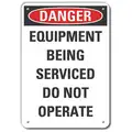 Recycled Aluminum Machine Guarding Sign with Danger Header, 10" H x 14" W
