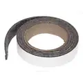 Wool Felt Strip: 1/2 in W x 10 ft L, 1/8 in Thick, F7, Acrylic Adhesive Backing, Gray, 20A to 30A