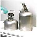 Safety Disposal Can, 5 gal., Flammables, Stainless Steel, Silver