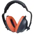 Condor Over-the-Head Ear Muffs, 21dB Noise Reduction Rating NRR, Dielectric Yes, Black, Red