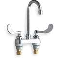 Cast Brass Kitchen Faucet, Manual Faucet Operation, Number of Handles: 2