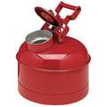 Safety Disposal Can, 2-1/2 gal., Flammables, Galvanized Steel, Red