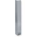 Corner Guard, Stainless Steel, 48" Height, 2" Width, 0.050" Thickness, Silver