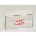 12" x 9" x 6-1/4" PETG Safety Glasses Dispenser, Clear; Holds Up to (8) Pairs