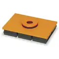 Vibration Isolation Pad, Neoprene, 1200 lb. Max. Steady Load, 6" Length, 4" Width, 1" Height