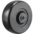 4" Caster Wheel, 300 lb. Load Rating, Wheel Width 1-1/4", Rubber, Fits Axle Dia. 3/8"