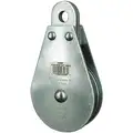 Pulley Block, Designed For Wire Rope, 5/16" Max. Cable Size, 3 1/2" Sheave Outside Dia.