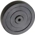 6" Caster Wheel, 280 lb. Load Rating, Wheel Width 1-1/4", Rubber, Fits Axle Dia. 3/8"