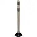 Delineator Post: Meets MUTCD Requirements, Permanent, White, 36 in Overall Ht, Flat Top, 1.6 lb Wt