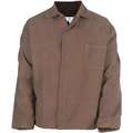 Brown Aramid/Rayon Welding Jacket, Size: 2XL, 30" Length