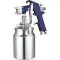 Speedaire Conventional Spray Gun: 11 in Pattern Size, 1 qt Cup Capacity, 4.4 cfm @ 40 psi, Siphon