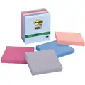 Post-It Sticky Notes: Assorted Pastel, Super Sticky, 90 Sheets per Pad, 5 Pads per Pack, 5 PK