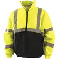 Occunomix High Visibility Jacket, ANSI Class 3, 100% Polyester, Yellow, Zipper, Unisex, 2XL Size