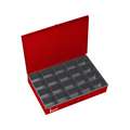 Imperial  Steel Parts Drawer,20 Compartments, Red