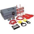 Bilingual Portable Lockout Kit, Filled, Electrical Lockout, Tool Box, Gray