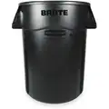 BRUTE 44 gal. Round Open Top Utility Trash Can, 31-1/2"H, Black