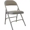 Beige Steel Folding Chair with Beige Seat Color, 1EA