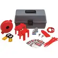 Brady Portable Lockout Kit, Filled, Valve Lockout, Tool Box, Gray