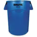 BRUTE 44 gal. Round Open Top Utility Trash Can, 31-1/2"H, Blue