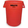 Rubbermaid BRUTE 44 gal. Round Open Top Utility Trash Can, 31-1/2"H, Red