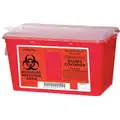 Sharps Container, Chimney Top, 7" Height, 6 3/4" Length, 10 1/2" Width, Plastic, PK 5