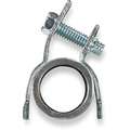 Kindorf Steel Channel Angler Pipe Clamp, Electro Galvanized Finish