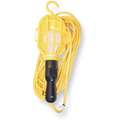 Lumapro Incandescent Hand Lamp, 75 Lamp Watts, 25 ft. Cord Length, Black/Yellow, Includes Hook, Guard